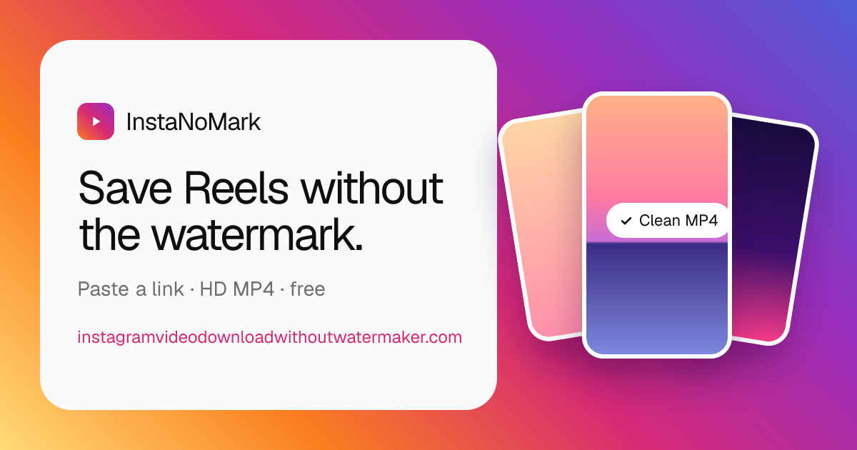 Instagram Video Download Without Watermark – Free HD MP4